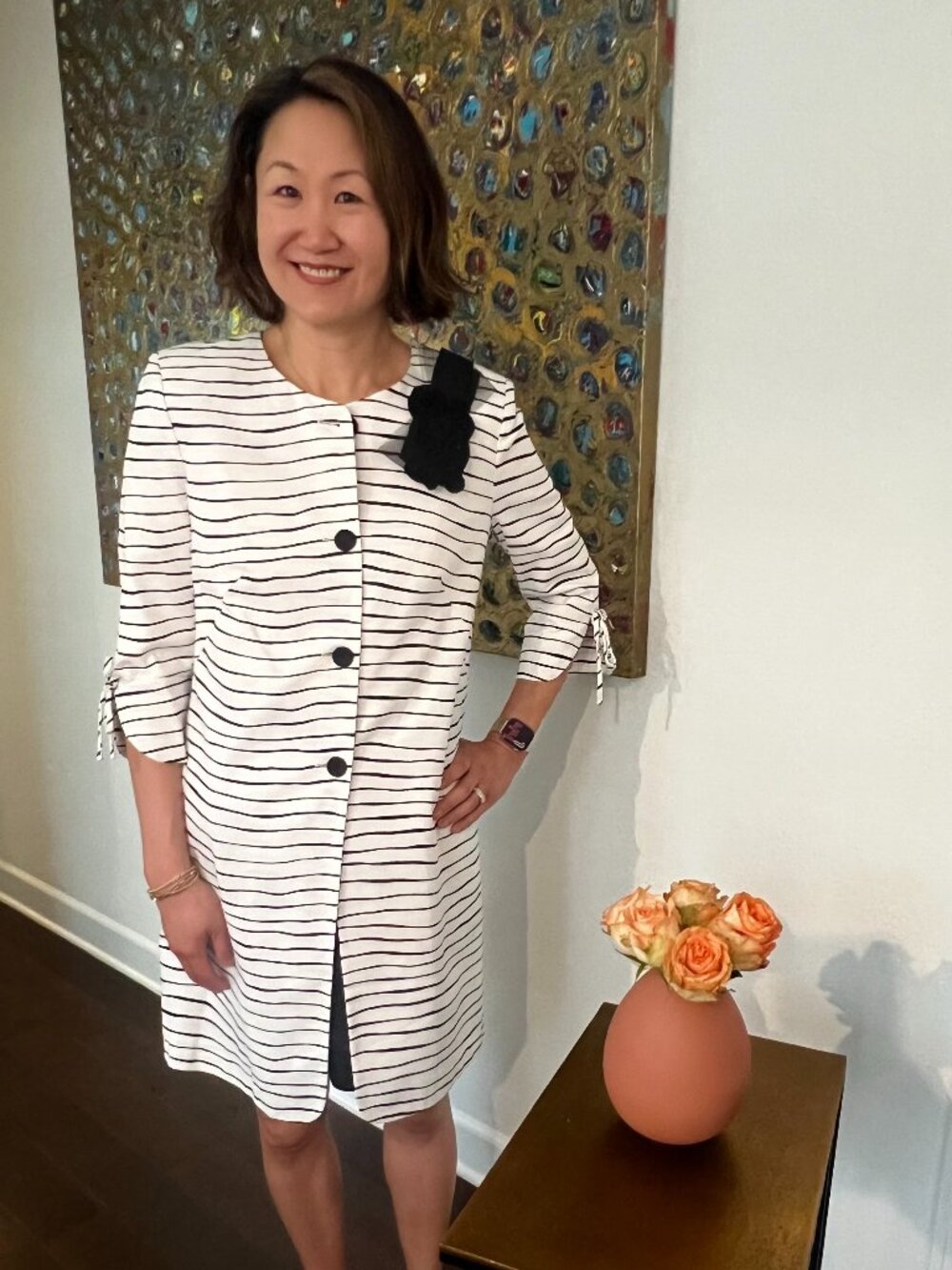 Parakian Paris Striped Coat